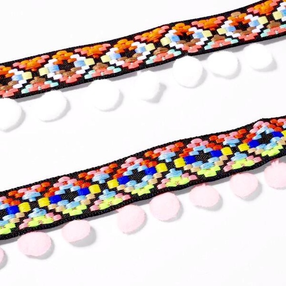 Colourful Pom Pom Chokers - Picture 4 of 4